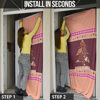 Christmas Cookie Door Cover with Gingerbread Tree Candy Ornaments and Sweet Treat Pattern - Wonder Print Shop