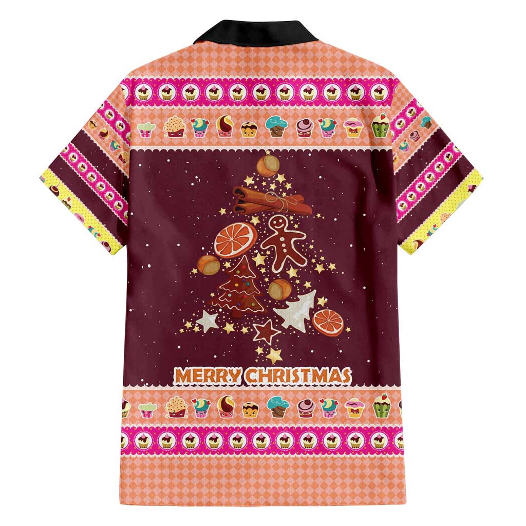 Christmas Cookie Family Matching Long Sleeve Bodycon Dress and Hawaiian Shirt with Gingerbread Tree Candy Ornaments and Sweet Treat Pattern - Wonder Print Shop