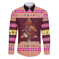 Christmas Cookie Family Matching Long Sleeve Bodycon Dress and Hawaiian Shirt with Gingerbread Tree Candy Ornaments and Sweet Treat Pattern - Wonder Print Shop