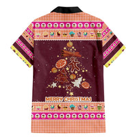 Christmas Cookie Family Matching Mermaid Dress and Hawaiian Shirt with Gingerbread Tree Candy Ornaments and Sweet Treat Pattern - Wonder Print Shop