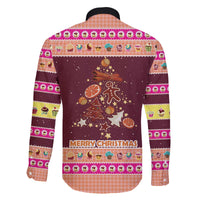 Christmas Cookie Family Matching Off The Shoulder Long Sleeve Dress and Hawaiian Shirt with Gingerbread Tree Candy Ornaments and Sweet Treat Pattern - Wonder Print Shop