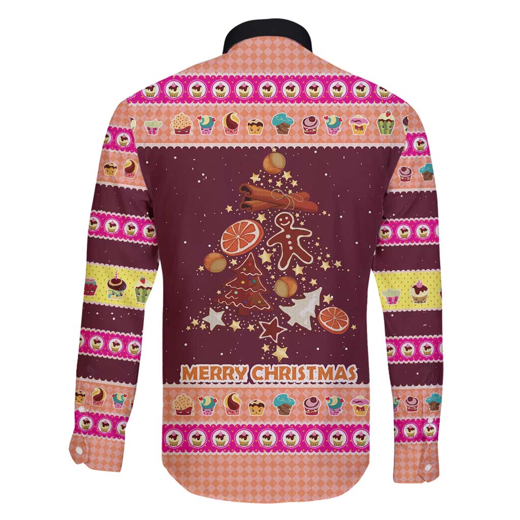 Christmas Cookie Family Matching Off Shoulder Maxi Dress and Hawaiian Shirt with Gingerbread Tree Candy Ornaments and Sweet Treat Pattern - Wonder Print Shop