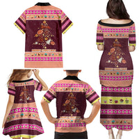 Christmas Cookie Family Matching Puletasi and Hawaiian Shirt with Gingerbread Tree Candy Ornaments and Sweet Treat Pattern - Wonder Print Shop