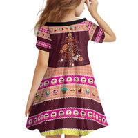 Christmas Cookie Family Matching Short Sleeve Bodycon Dress and Hawaiian Shirt with Gingerbread Tree Candy Ornaments and Sweet Treat Pattern - Wonder Print Shop