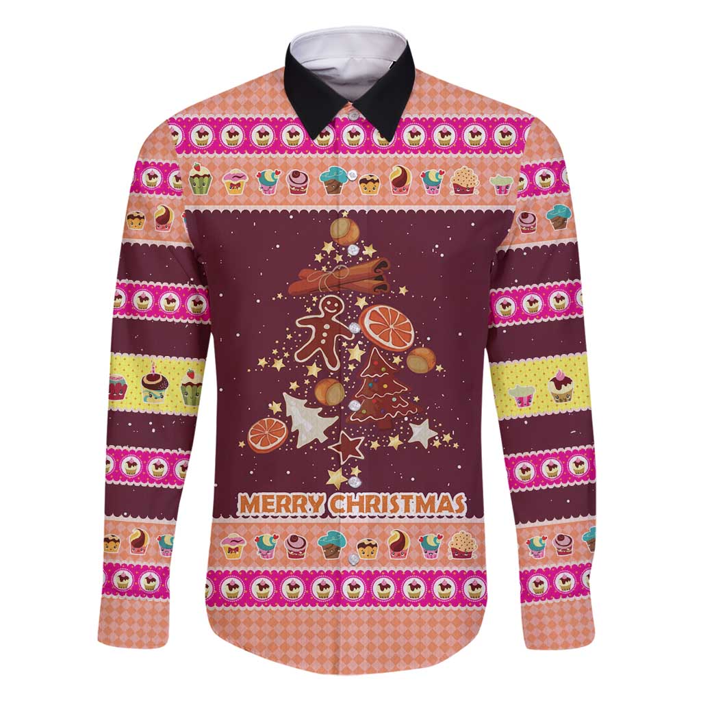 Christmas Cookie Family Matching Tank Maxi Dress and Hawaiian Shirt with Gingerbread Tree Candy Ornaments and Sweet Treat Pattern - Wonder Print Shop