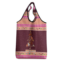 Christmas Cookie Grocery Bag with Gingerbread Tree Candy Ornaments and Sweet Treat Pattern - Wonder Print Shop