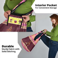 Christmas Cookie Grocery Bag with Gingerbread Tree Candy Ornaments and Sweet Treat Pattern - Wonder Print Shop