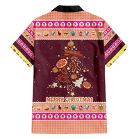 Christmas Cookie Hawaiian Shirt with Gingerbread Tree Candy Ornaments and Sweet Treat Pattern - Wonder Print Shop
