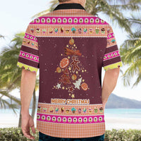 Christmas Cookie Hawaiian Shirt with Gingerbread Tree Candy Ornaments and Sweet Treat Pattern - Wonder Print Shop