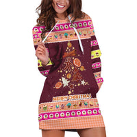 Christmas Cookie Hoodie Dress with Gingerbread Tree Candy Ornaments and Sweet Treat Pattern - Wonder Print Shop