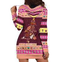 Christmas Cookie Hoodie Dress with Gingerbread Tree Candy Ornaments and Sweet Treat Pattern - Wonder Print Shop