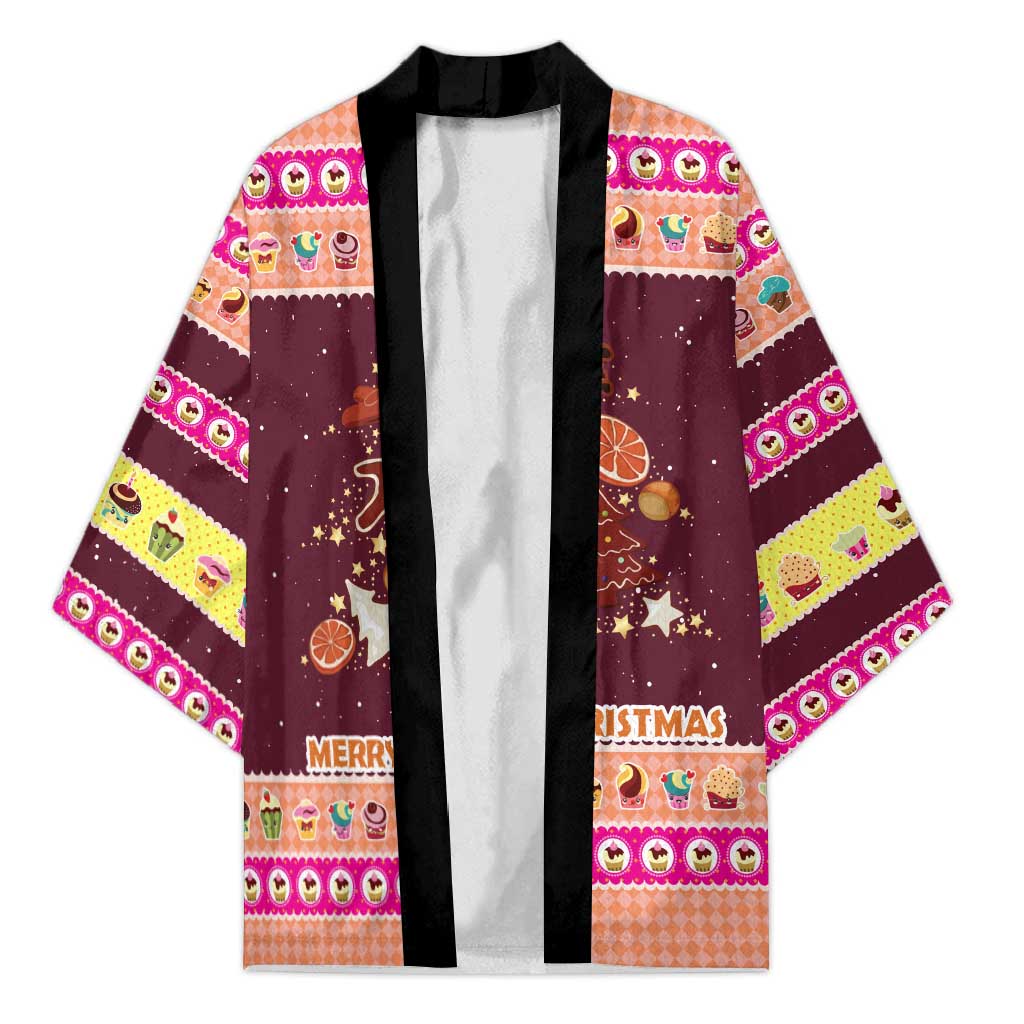 Christmas Cookie Kimono with Gingerbread Tree Candy Ornaments and Sweet Treat Pattern - Wonder Print Shop