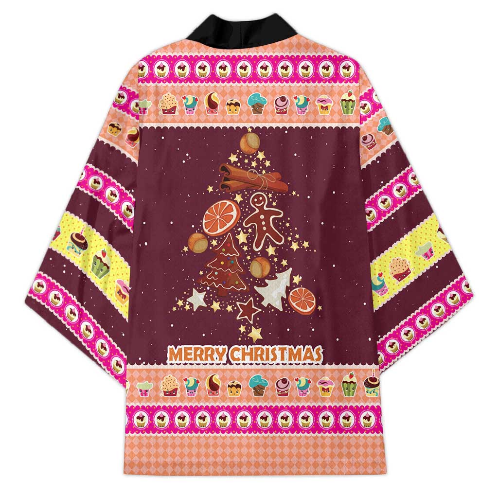Christmas Cookie Kimono with Gingerbread Tree Candy Ornaments and Sweet Treat Pattern - Wonder Print Shop