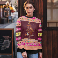 Christmas Cookie Ugly Christmas Sweater with Gingerbread Tree Candy Ornaments and Sweet Treat Pattern - Wonder Print Shop
