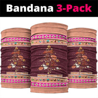 Christmas Cookie Neck Gaiter with Gingerbread Tree Candy Ornaments and Sweet Treat Pattern - Wonder Print Shop