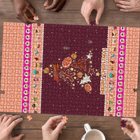 Christmas Cookie Puzzle with Gingerbread Tree Candy Ornaments and Sweet Treat Pattern - Wonder Print Shop