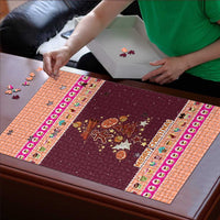 Christmas Cookie Puzzle with Gingerbread Tree Candy Ornaments and Sweet Treat Pattern - Wonder Print Shop