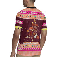 Christmas Cookie Rugby Jersey with Gingerbread Tree Candy Ornaments and Sweet Treat Pattern - Wonder Print Shop