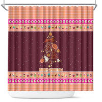 Christmas Cookie Shower Curtain with Gingerbread Tree Candy Ornaments and Sweet Treat Pattern - Wonder Print Shop