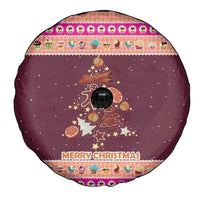 Christmas Cookie Spare Tire Cover with Gingerbread Tree Candy Ornaments and Sweet Treat Pattern - Wonder Print Shop