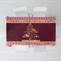 Christmas Cookie Tablecloth with Gingerbread Tree Candy Ornaments and Sweet Treat Pattern - Wonder Print Shop