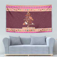 Christmas Cookie Tapestry with Gingerbread Tree Candy Ornaments and Sweet Treat Pattern - Wonder Print Shop