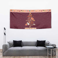 Christmas Cookie Tapestry with Gingerbread Tree Candy Ornaments and Sweet Treat Pattern - Wonder Print Shop