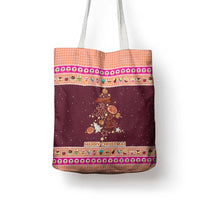 Christmas Cookie Tote Bag with Gingerbread Tree Candy Ornaments and Sweet Treat Pattern - Wonder Print Shop