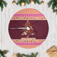 Christmas Cookie Tree Skirt with Gingerbread Tree Candy Ornaments and Sweet Treat Pattern - Wonder Print Shop