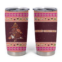 Christmas Cookie Tumbler Cup with Gingerbread Tree Candy Ornaments and Sweet Treat Pattern - Wonder Print Shop