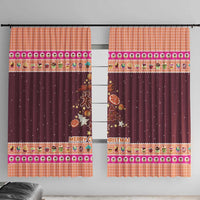 Christmas Cookie Window Curtain with Gingerbread Tree Candy Ornaments and Sweet Treat Pattern - Wonder Print Shop