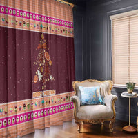 Christmas Cookie Window Curtain with Gingerbread Tree Candy Ornaments and Sweet Treat Pattern - Wonder Print Shop