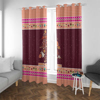 Christmas Cookie Window Curtain with Gingerbread Tree Candy Ornaments and Sweet Treat Pattern - Wonder Print Shop