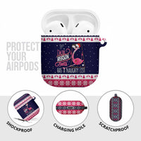 Flamingo I Am The Reason Santa Has A Naughty Christmas AirPods Case Xmas Holiday Patterns - Wonder Print Shop