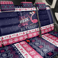 Flamingo I Am The Reason Santa Has A Naughty Christmas Back Car Seat Cover Xmas Holiday Patterns - Wonder Print Shop