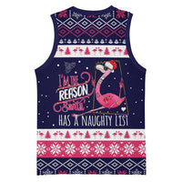 Flamingo I Am The Reason Santa Has A Naughty Christmas Basketball Jersey Xmas Holiday Patterns - Wonder Print Shop