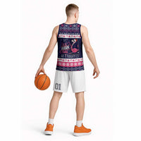 Flamingo I Am The Reason Santa Has A Naughty Christmas Basketball Jersey Xmas Holiday Patterns - Wonder Print Shop