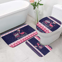 Flamingo I Am The Reason Santa Has A Naughty Christmas Bathroom Set Xmas Holiday Patterns - Wonder Print Shop