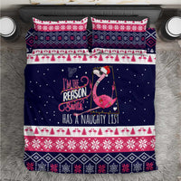 Flamingo I Am The Reason Santa Has A Naughty Christmas Bedding Set Xmas Holiday Patterns - Wonder Print Shop