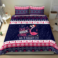 Flamingo I Am The Reason Santa Has A Naughty Christmas Bedding Set Xmas Holiday Patterns - Wonder Print Shop