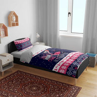 Flamingo I Am The Reason Santa Has A Naughty Christmas Bedding Set Xmas Holiday Patterns - Wonder Print Shop
