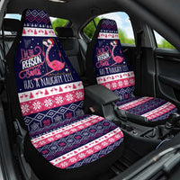 Flamingo I Am The Reason Santa Has A Naughty Christmas Car Seat Cover Xmas Holiday Patterns - Wonder Print Shop