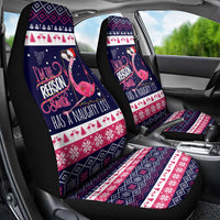 Flamingo I Am The Reason Santa Has A Naughty Christmas Car Seat Cover Xmas Holiday Patterns - Wonder Print Shop