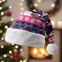 Flamingo I Am The Reason Santa Has A Naughty Christmas Santa Hat Xmas Holiday Patterns - Wonder Print Shop