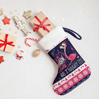 Flamingo I Am The Reason Santa Has A Naughty Christmas Stocking Xmas Holiday Patterns - Wonder Print Shop