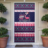 Flamingo I Am The Reason Santa Has A Naughty Christmas Door Cover Xmas Holiday Patterns - Wonder Print Shop