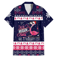 Flamingo I Am The Reason Santa Has A Naughty Christmas Family Matching Mermaid Dress and Hawaiian Shirt Xmas Holiday Patterns - Wonder Print Shop