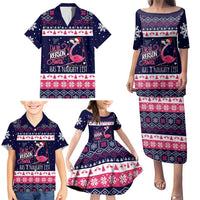 Flamingo I Am The Reason Santa Has A Naughty Christmas Family Matching Puletasi and Hawaiian Shirt Xmas Holiday Patterns - Wonder Print Shop