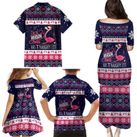 Flamingo I Am The Reason Santa Has A Naughty Christmas Family Matching Puletasi and Hawaiian Shirt Xmas Holiday Patterns - Wonder Print Shop