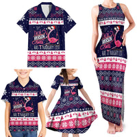 Flamingo I Am The Reason Santa Has A Naughty Christmas Family Matching Tank Maxi Dress and Hawaiian Shirt Xmas Holiday Patterns - Wonder Print Shop
